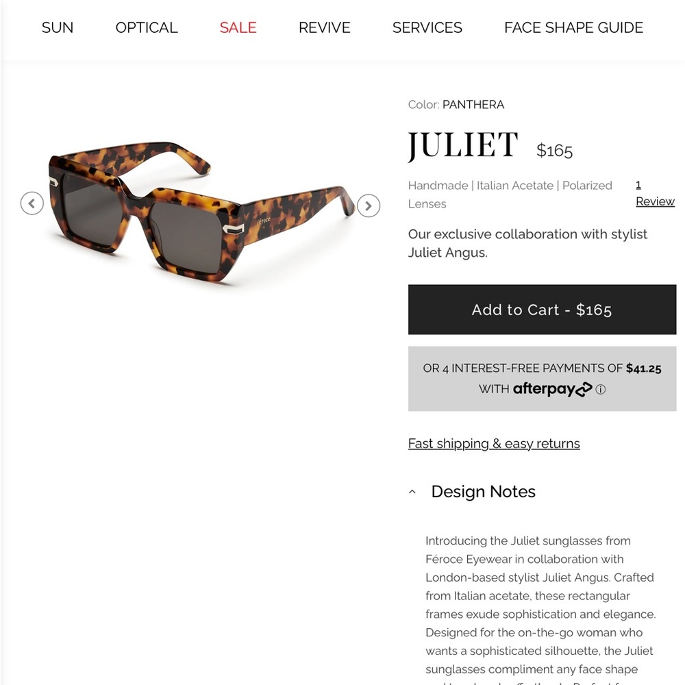 Juliet Panthers Sunglasses